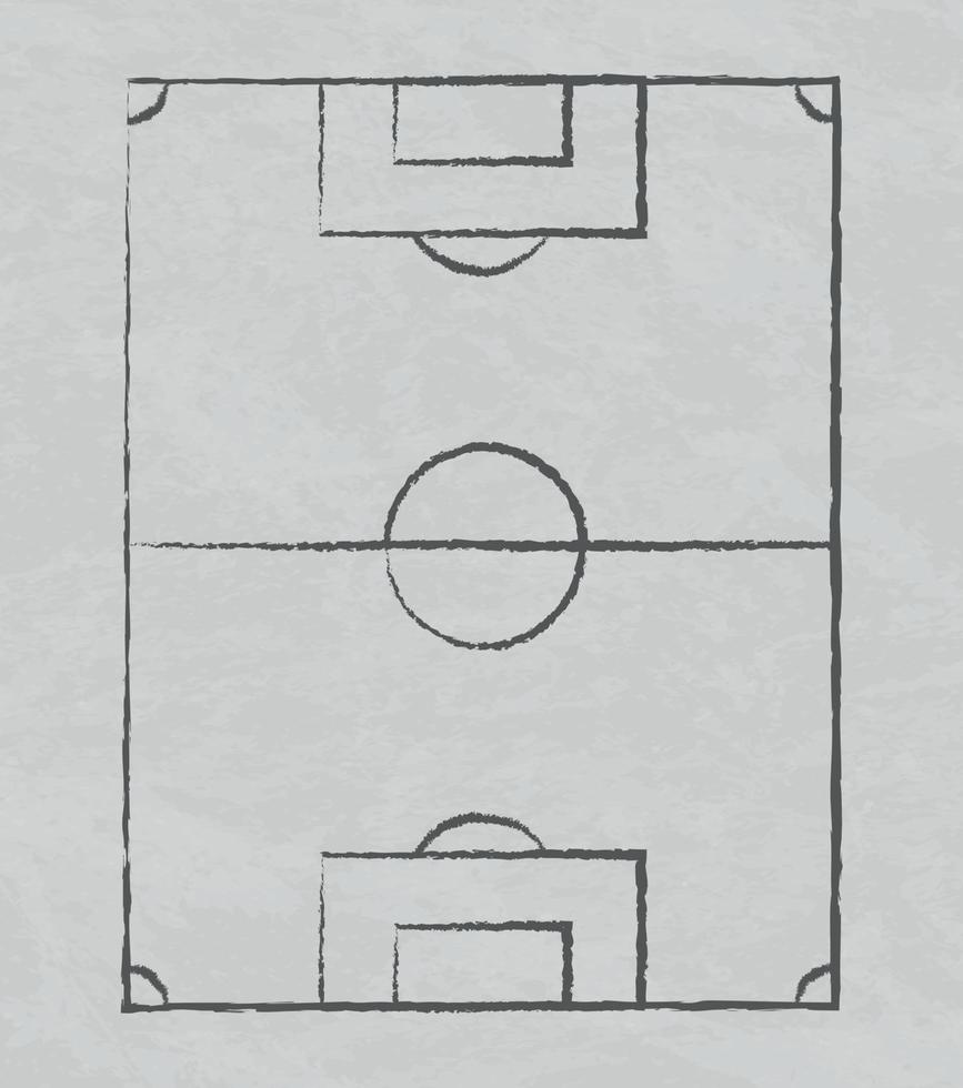 svarta tavlan bakgrund med dragen officiell fotboll markeringar på vit styrelse - vektor