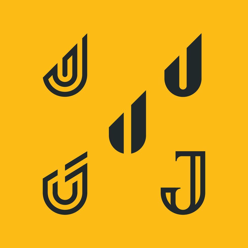 brev j logotyp symbol design mall element vektor