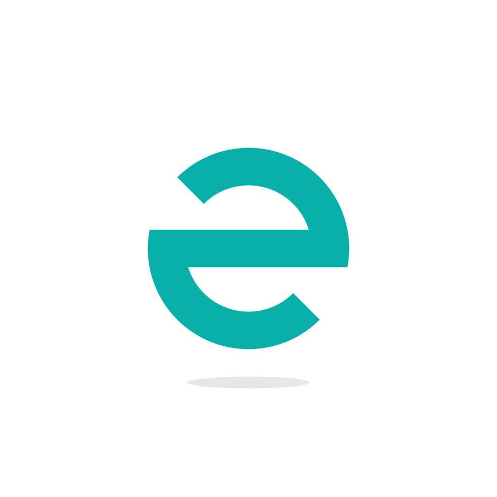 E-Logo-Design und Vorlage. kreative e-symbolinitialen basierten buchstaben im vektor. vektor