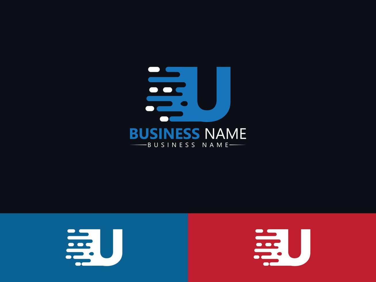 Buchstabe u uu Expressversand-Logo-Icon-Design vektor