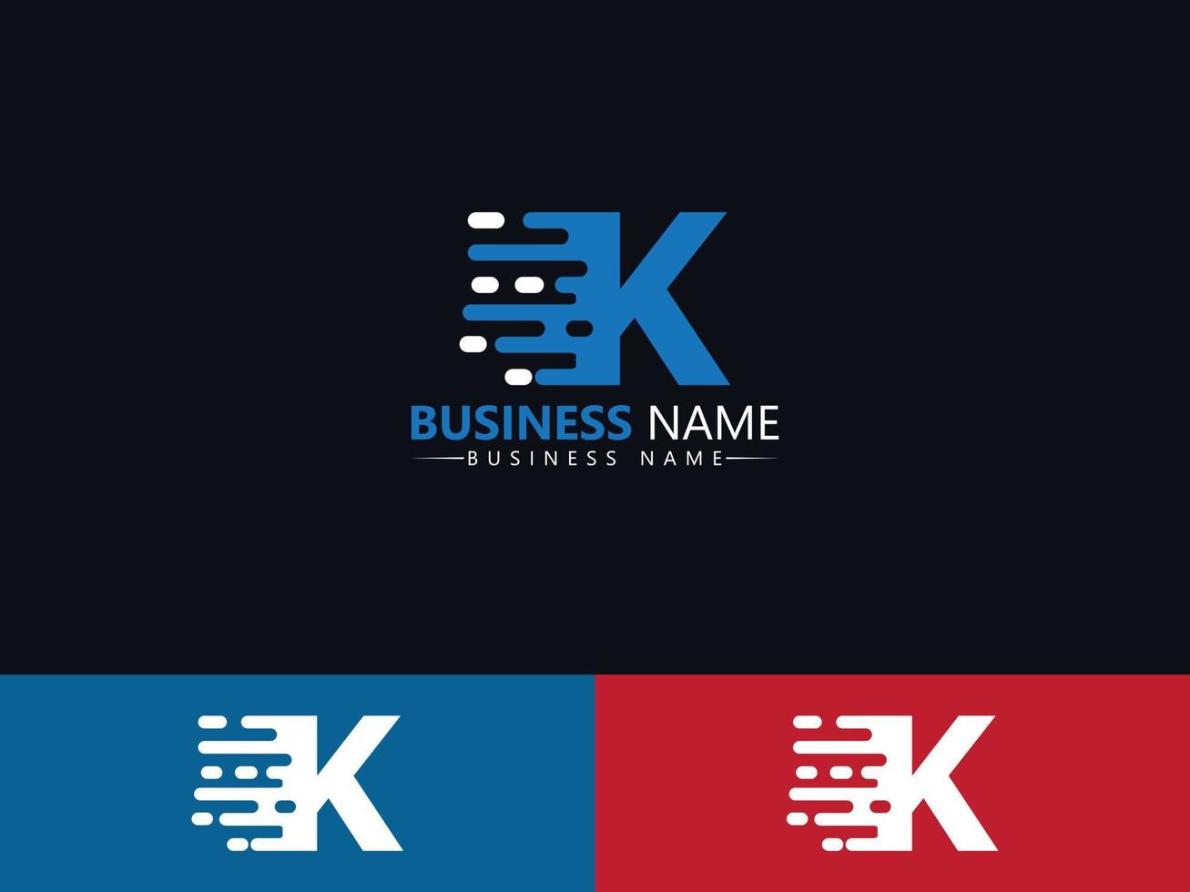 Buchstabe k kk Expressversand Logo Icon Design vektor