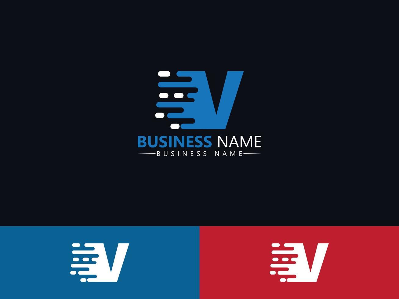 Buchstabe v vv Expressversand-Logo-Icon-Design vektor