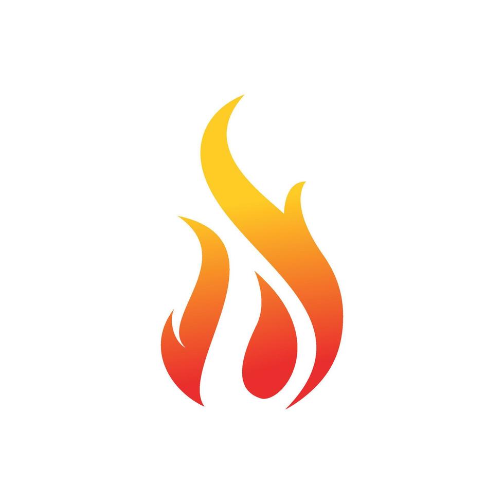 Feuerflammen-Vektorlogo-Designikonenillustrationen im weißen Hintergrund vektor