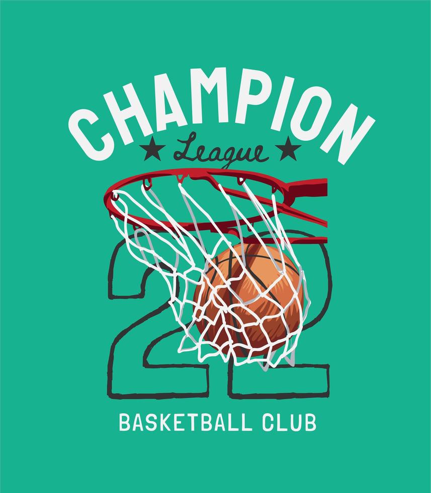 Basketball Champion League Schriftzug vektor