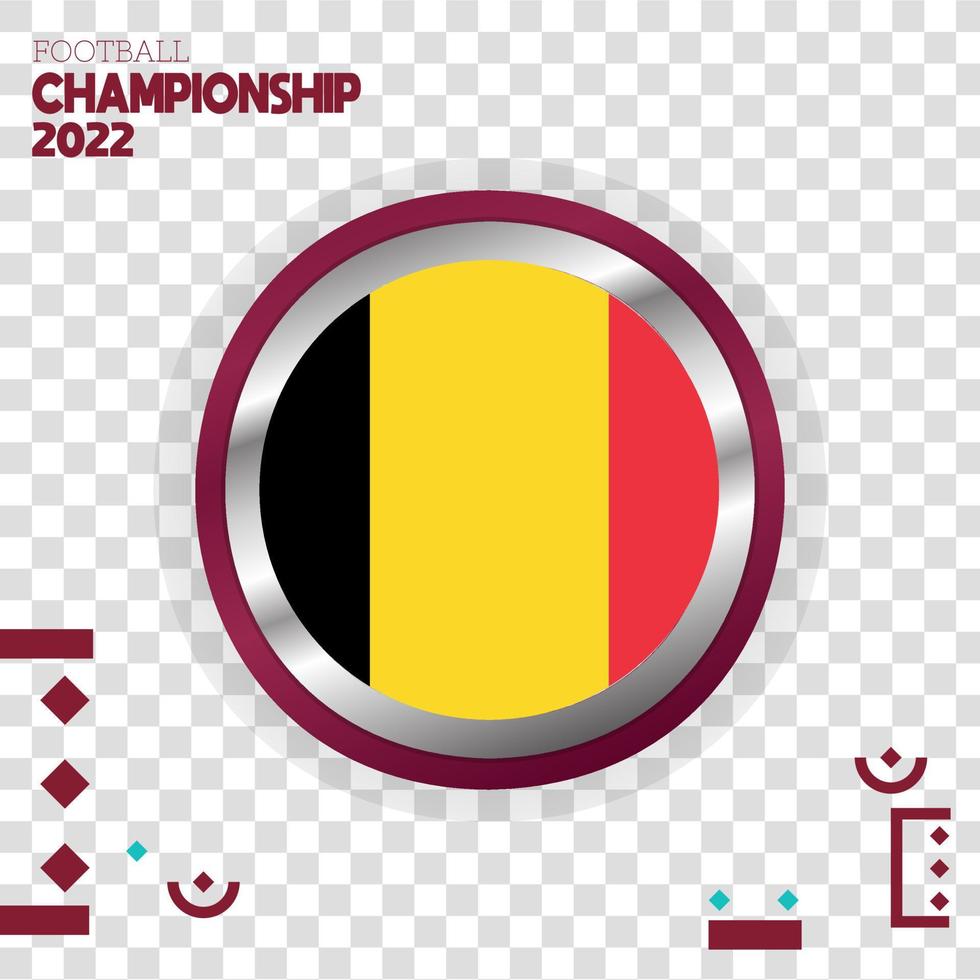 belgien flagga nation 3d effekt vektor med isolerat Färg bakgrund