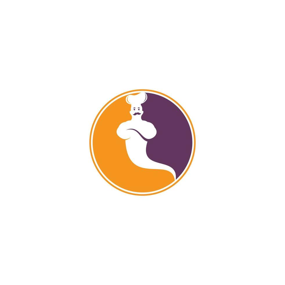 Genie Food-Logo-Design. Genie Food Delivery-Logo-Design. vektor