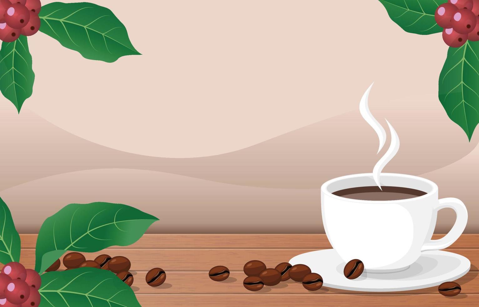 Kaffeetag Hintergrund vektor