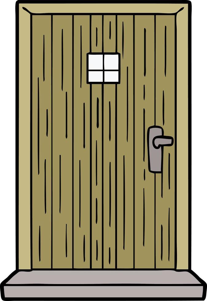 tecknad serie söt dörröppning vektor
