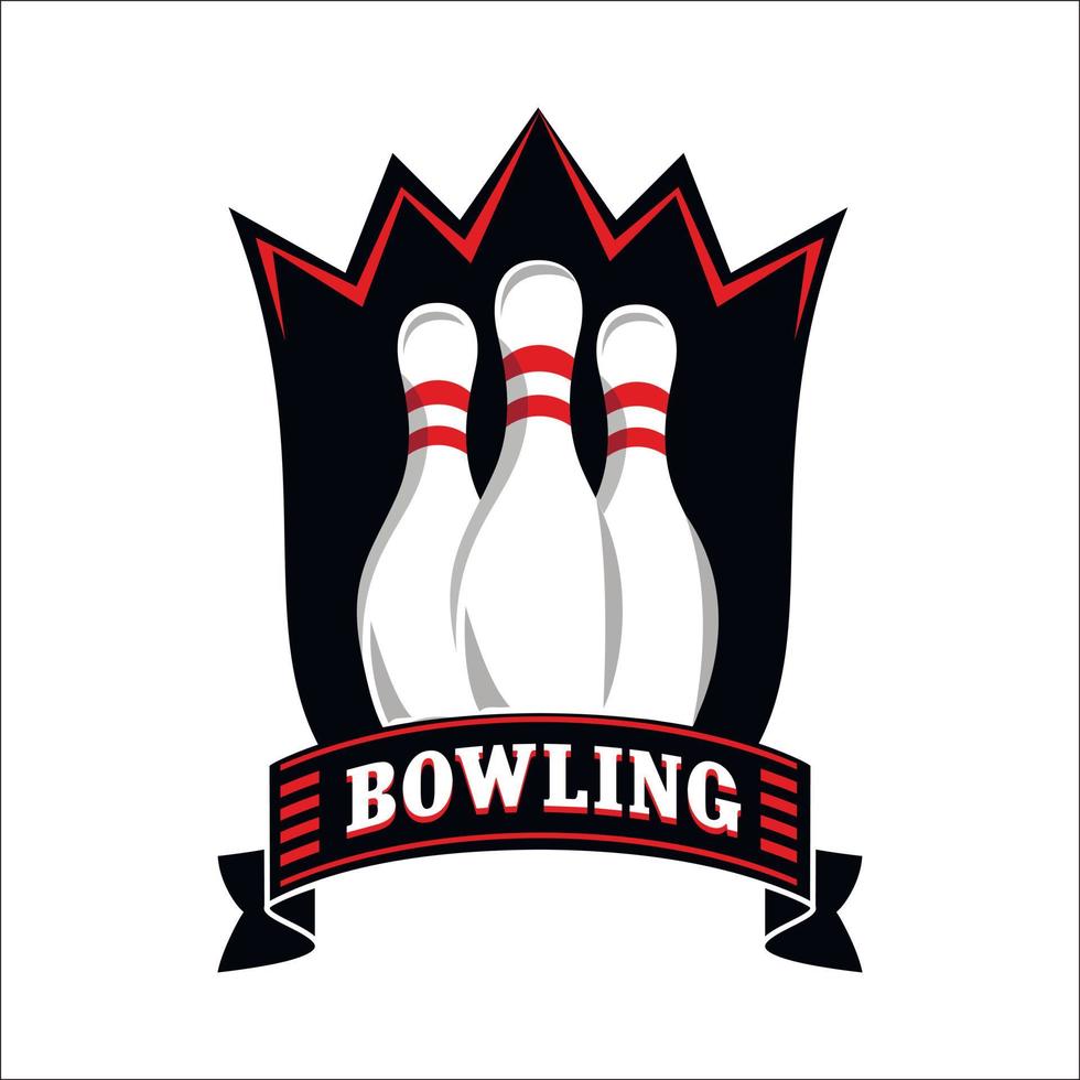 bowling team eller klubb emblem vektor