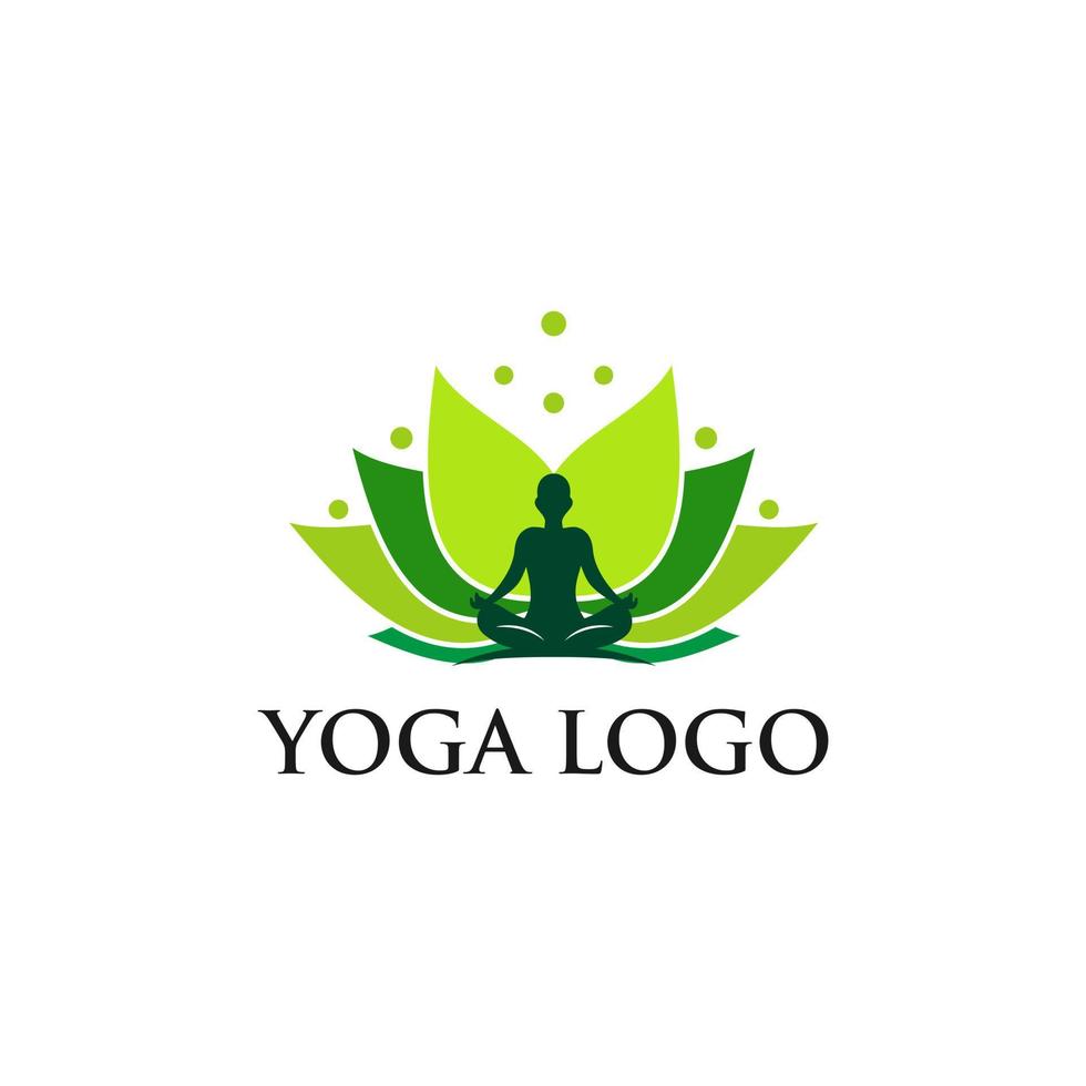 Yoga-Logo-Design-Vektor-Vorlage vektor