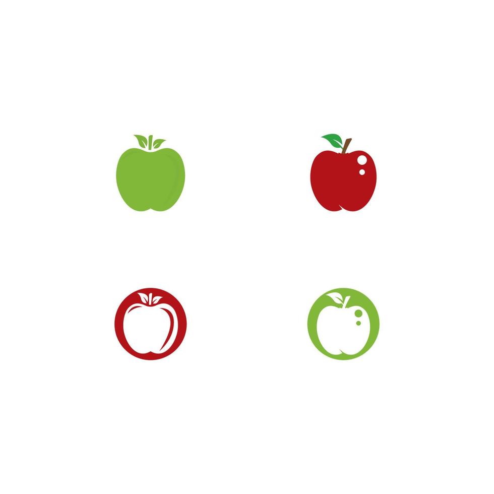 Apfel-Logo-Vorlage-Vektor-Illustration vektor