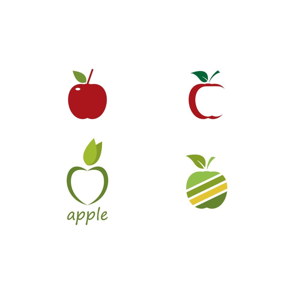 Apfel-Logo-Vorlage-Vektor-Illustration vektor