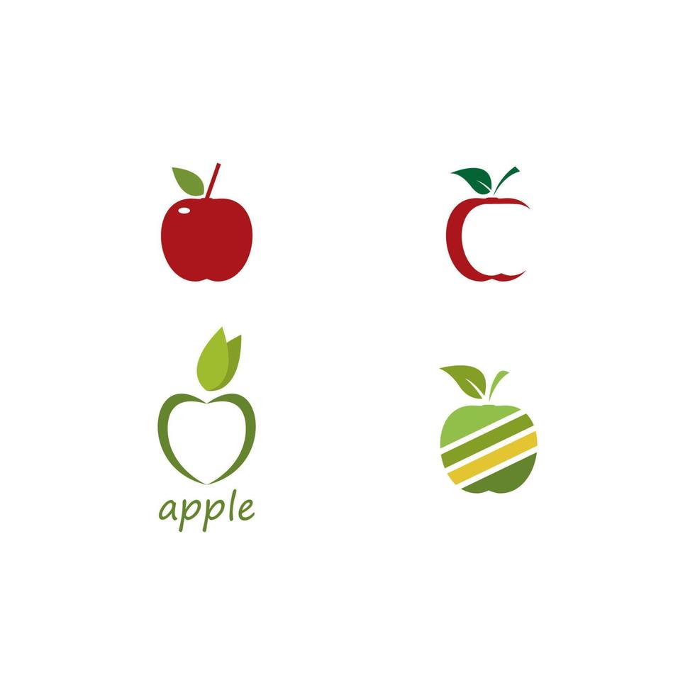 äpple logotyp mall vektor illustration