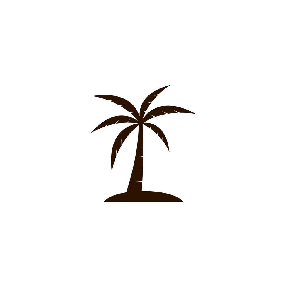 sonnenuntergang-logo-vorlage mit 2 kokosnussbaum-vektorsymbol-illustrationsdesign vektor