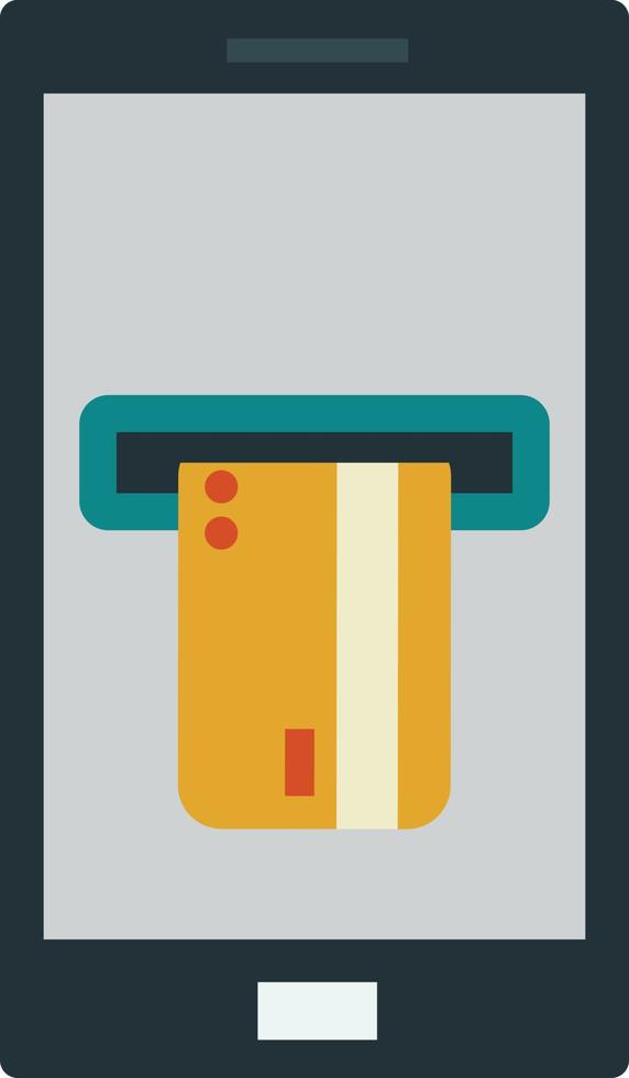 geldautomaten- und smartphoneillustration im minimalen stil vektor