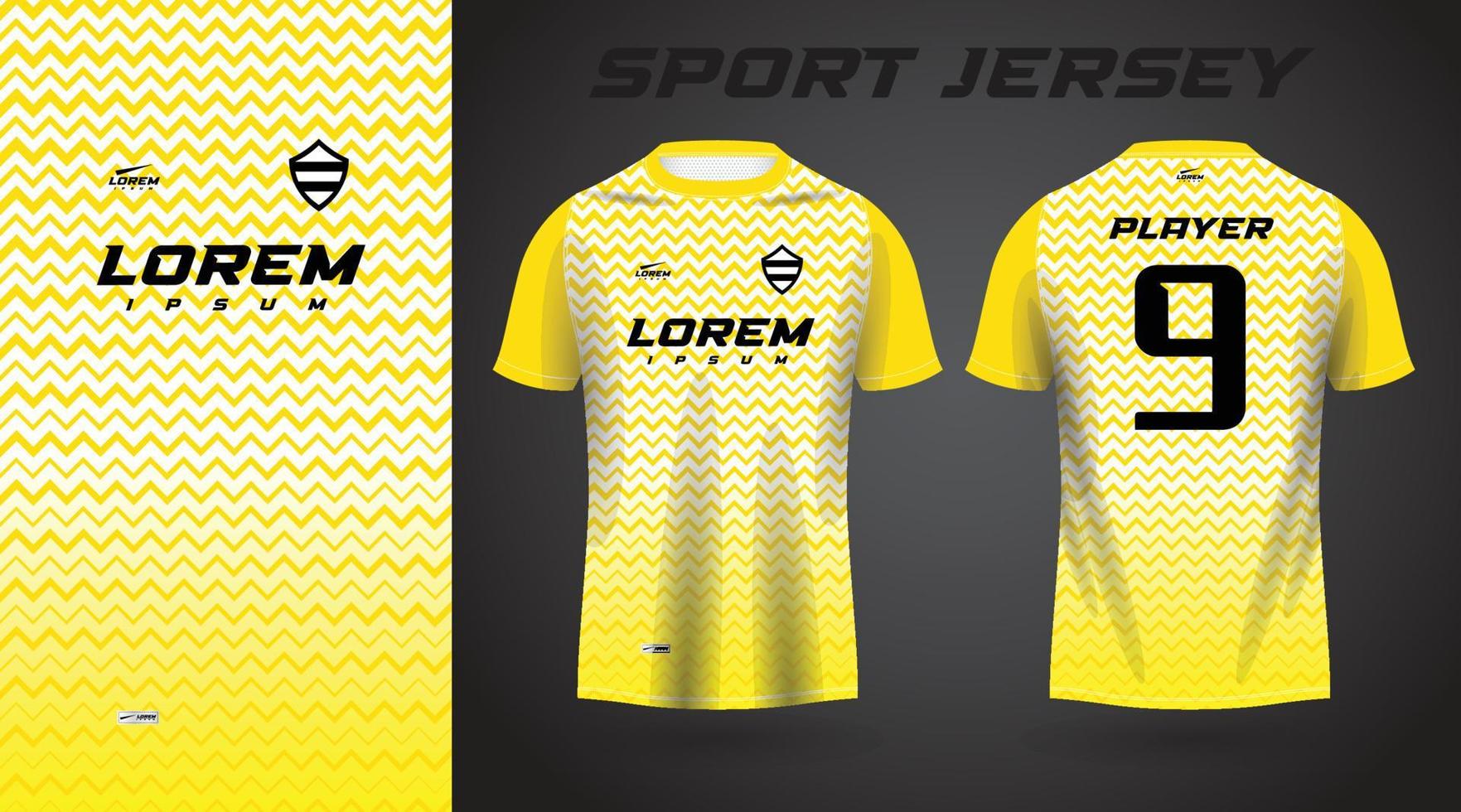 gul skjorta sporttröja design vektor