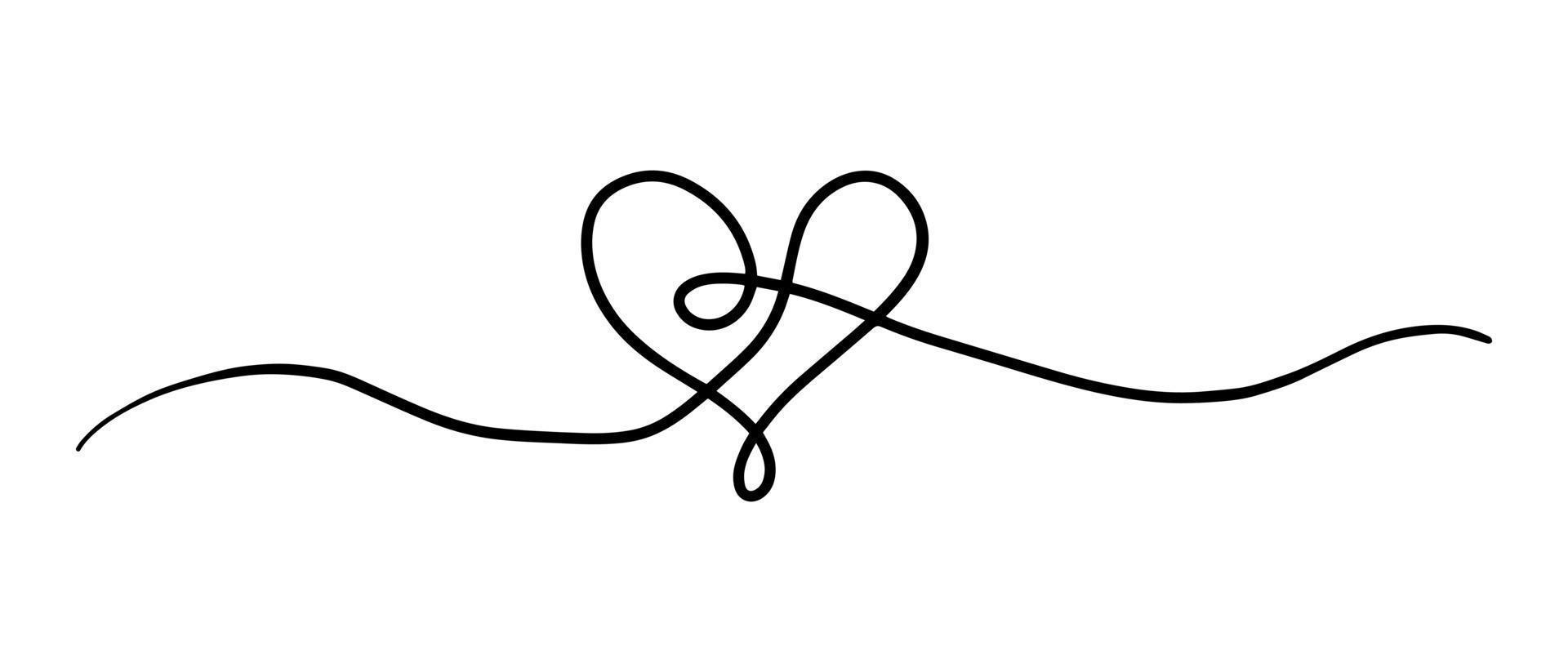 rader den där form en symbol av kärlek. vektor illustration