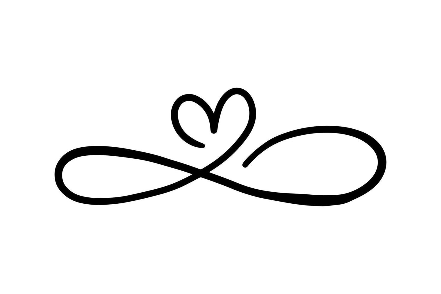 Linien, die ein Symbol der Liebe bilden. Vektor-Illustration vektor