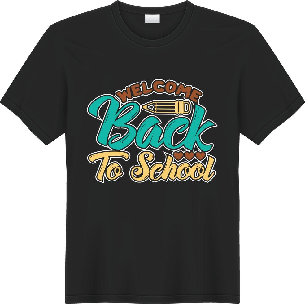 tillbaka till skolan t-shirt design vektor