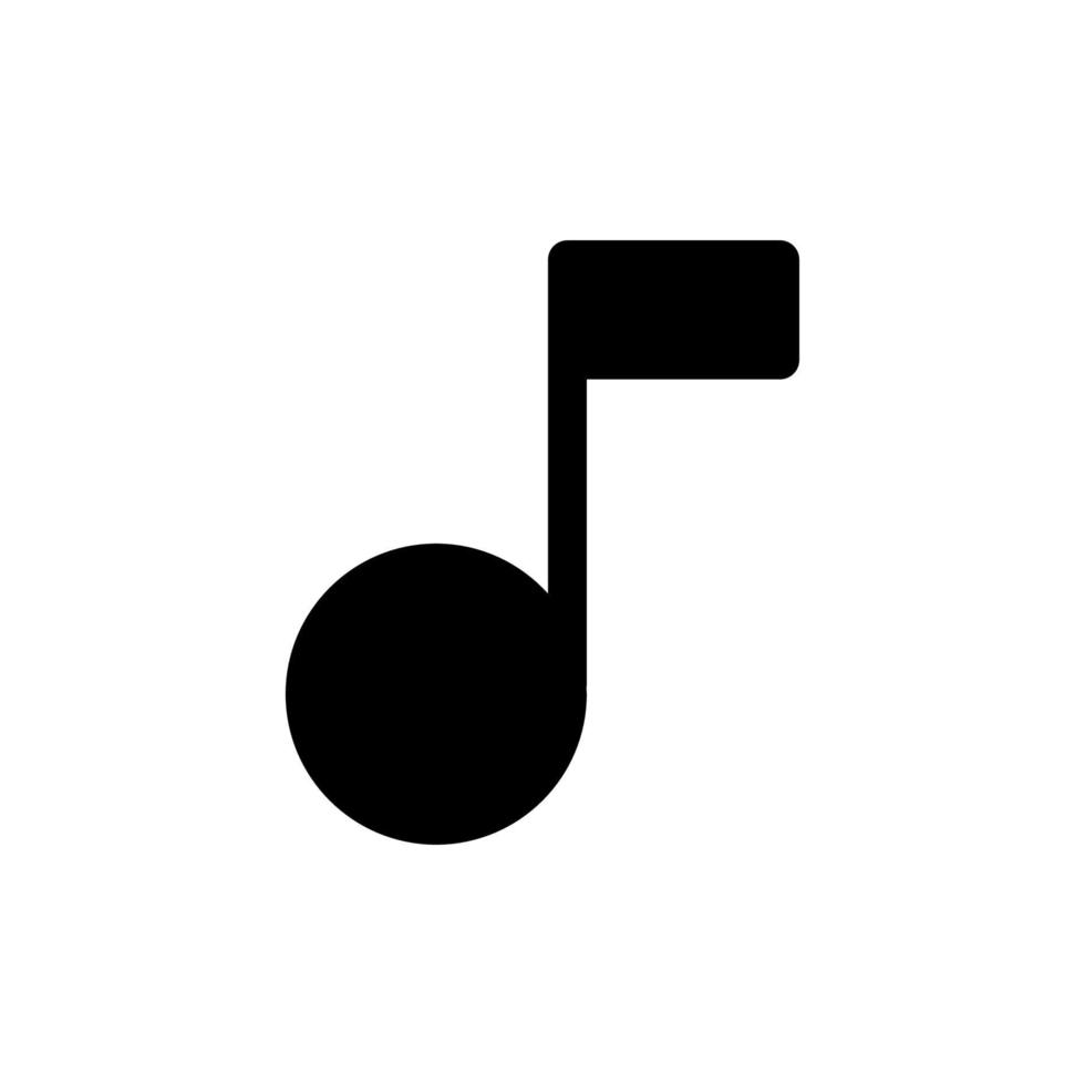 Musikdatei Handy App Schaltflächensymbol Silhouette vektor