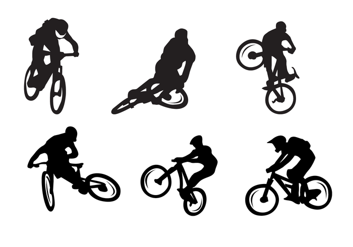 Cykel siluetter vektor