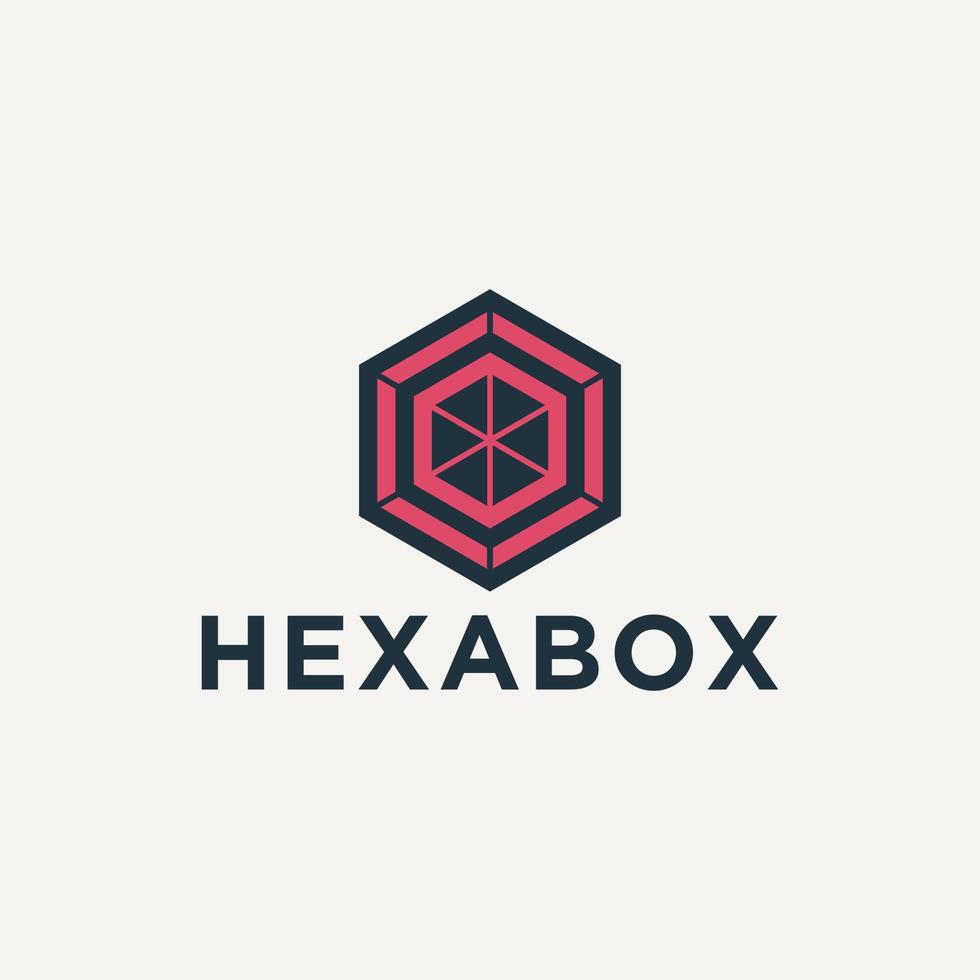 abstrakter Hexagon-Logo-Vektor. Würfel-Logo. kreatives geometrisches Logo-Design-Konzept. vektor