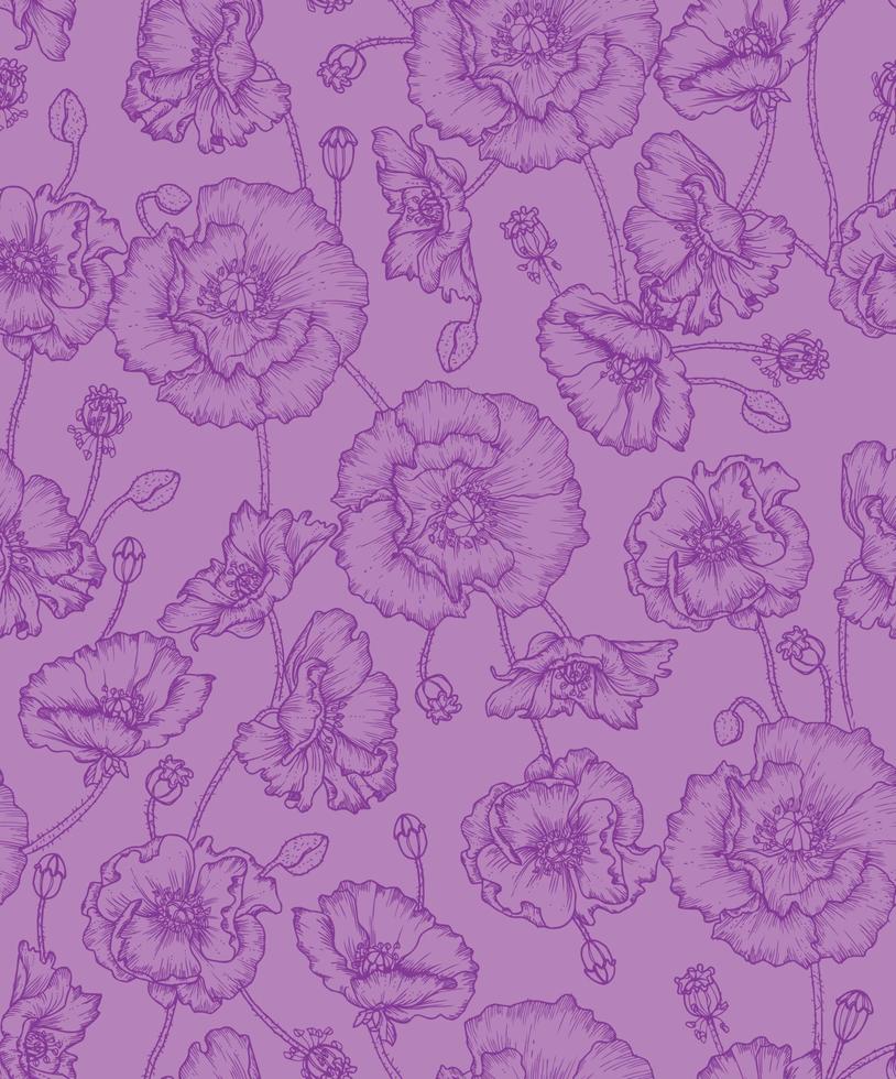 sömlösa blommönster. vektordesign för papper, omslag, tyg, inredning och andra användare. vektor