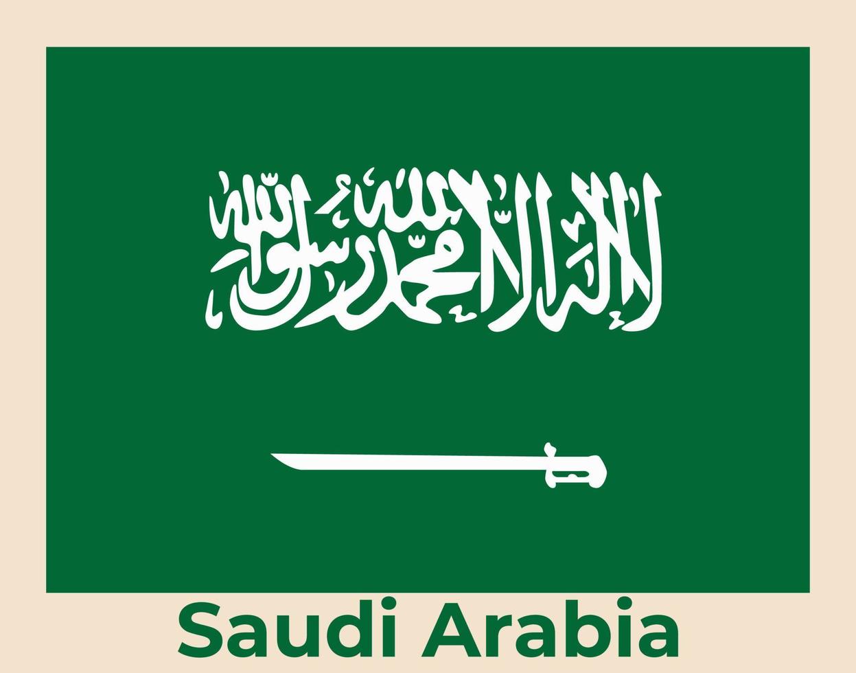saudi-arabische nationalflaggenvektorillustration vektor