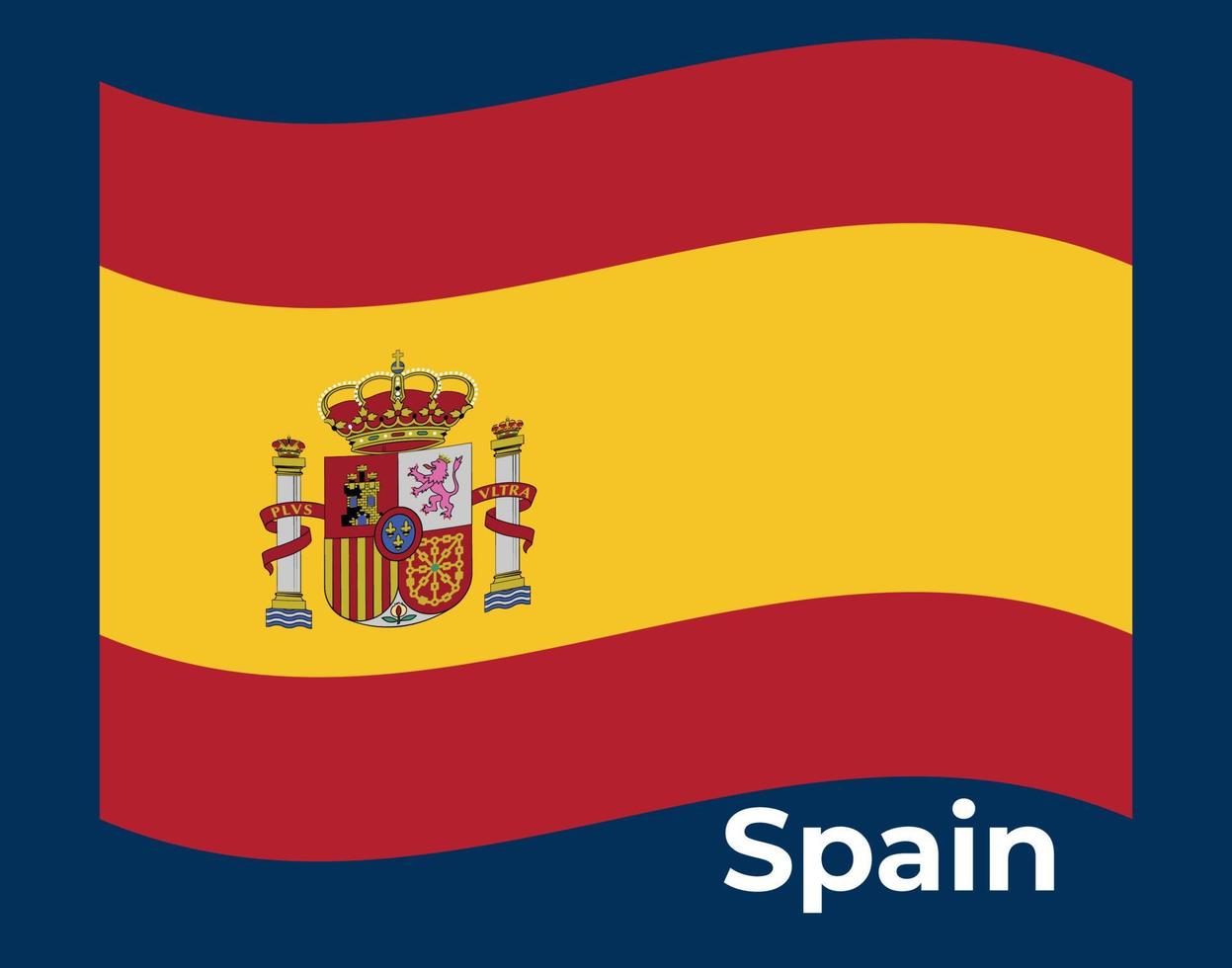 Spanien flagga vektor illustration