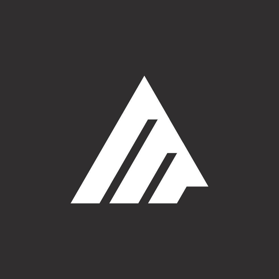 Luxus-Logo-Goldfarben-Dreieck-Konzept, einfaches Monogramm-Logo. vektor