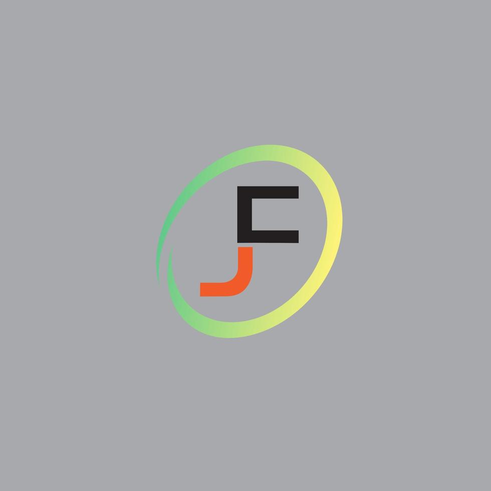 jf text logotyp vektor