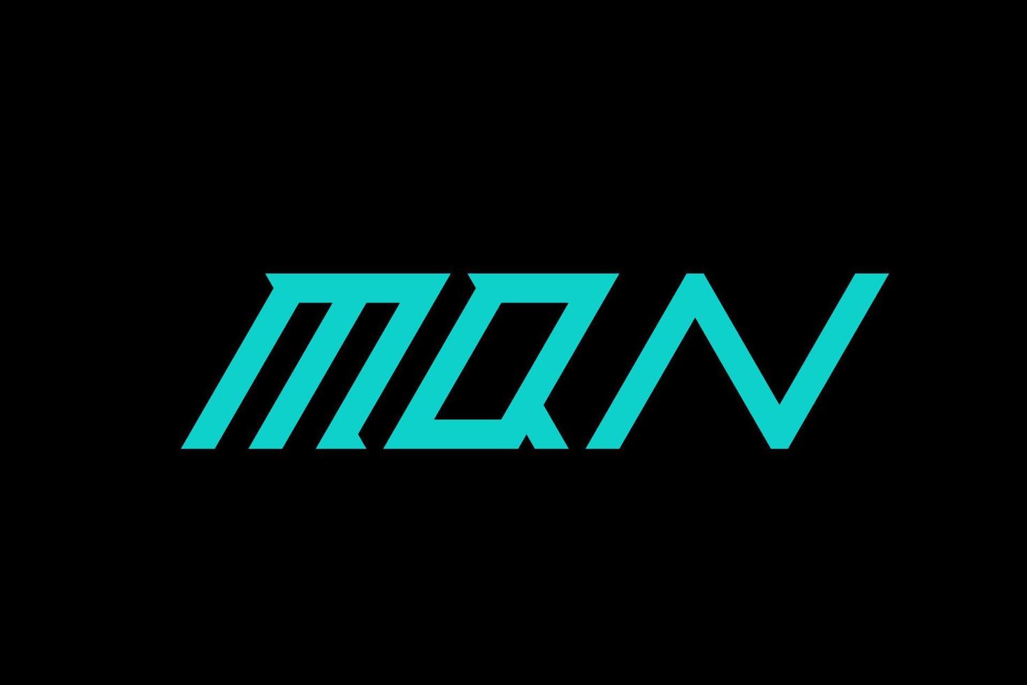 mqn-Buchstaben- und Alphabet-Logo-Design vektor
