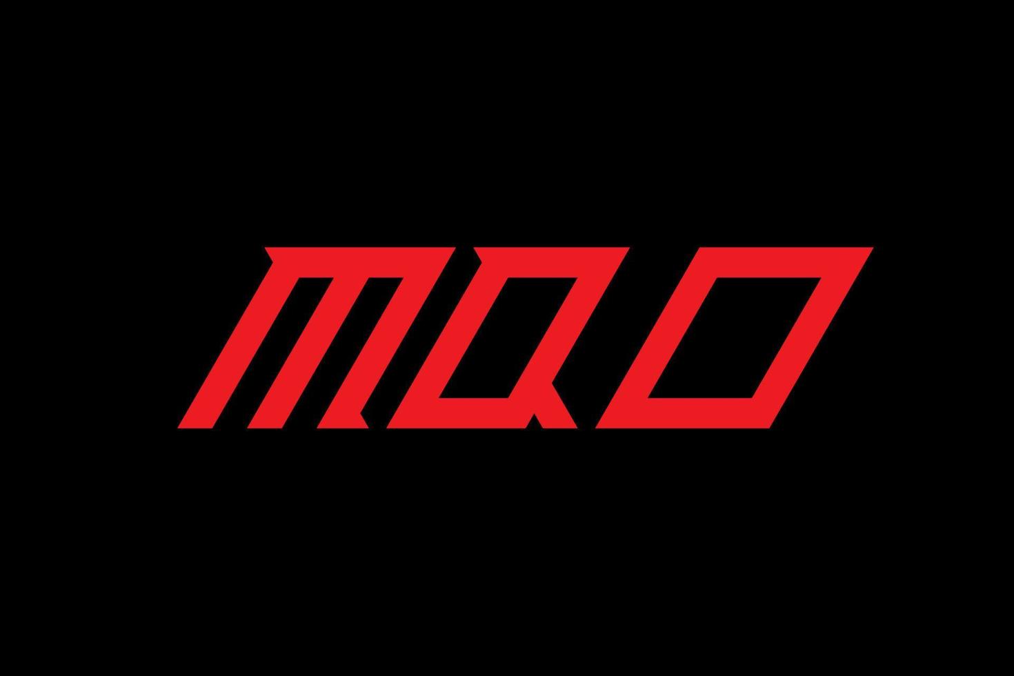 mqo brev och alfabet logotyp design vektor