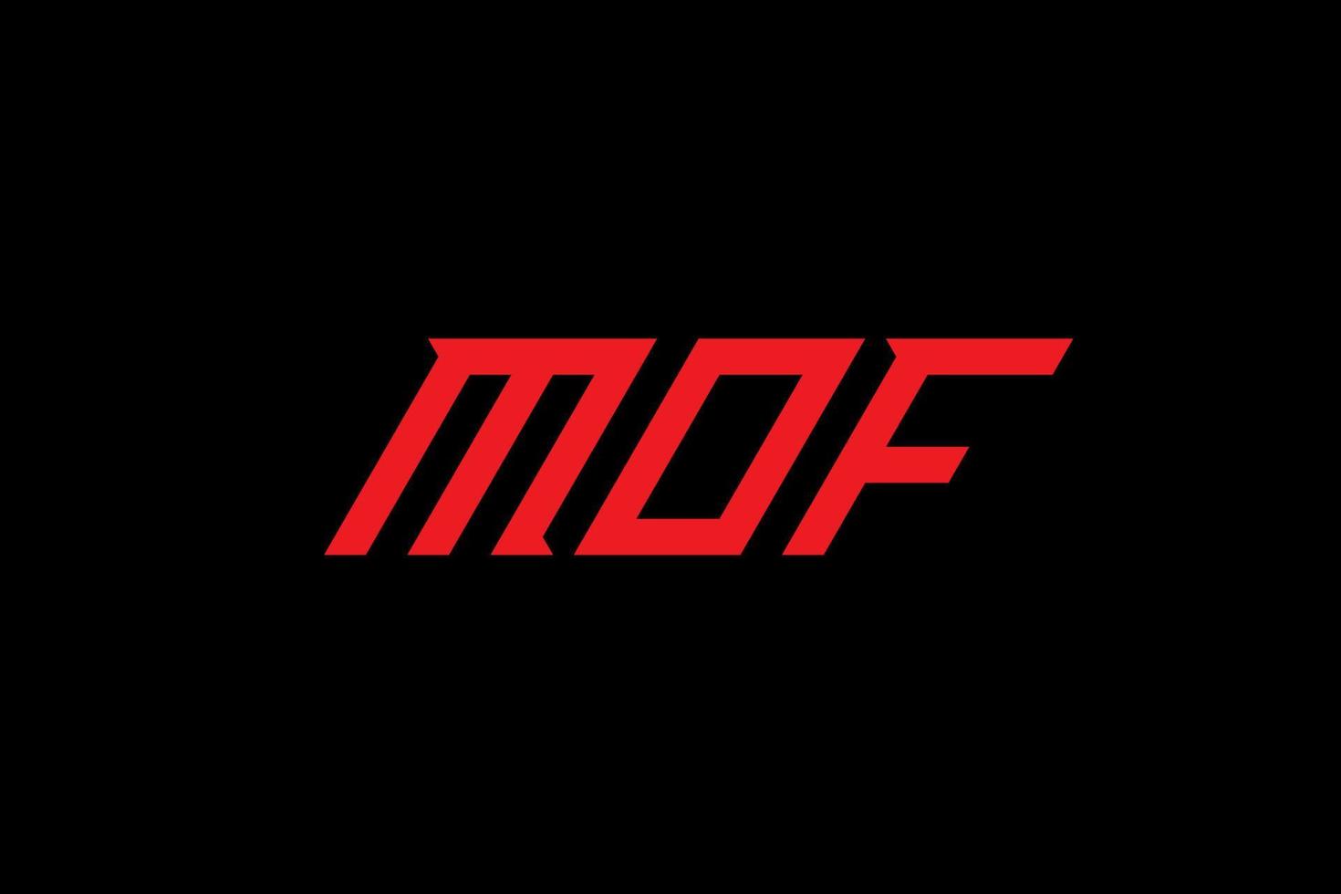 mof brev och alfabet logotyp design vektor