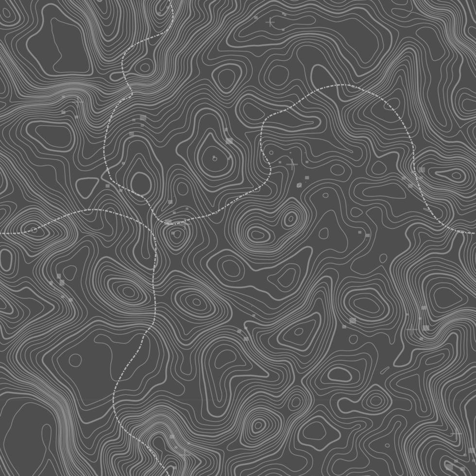 sömlös mönster. topografisk Karta bakgrund med Plats för kopia sömlös textur. linje topografi Karta kontur bakgrund , geografisk rutnät . berg vandring spår över terräng . vektor