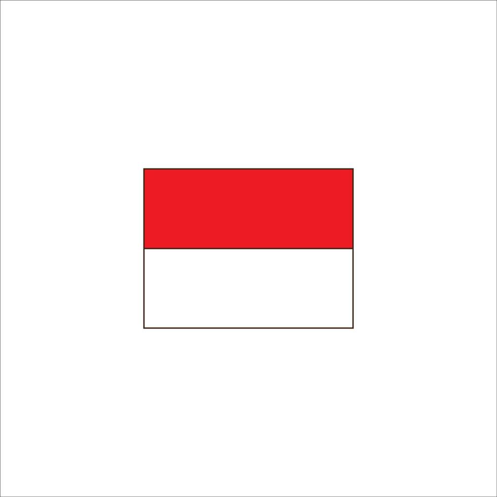 indonesische Flagge Symbol Logo Vektordesign vektor