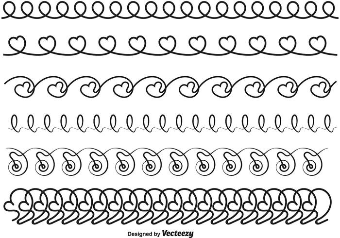 Vector Borders Für Valentinstag
