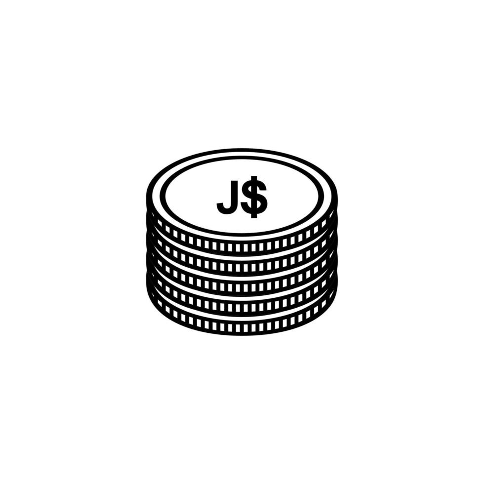 jamaica valuta ikon symbol. jamaican dollar, jmd tecken. vektor illustration