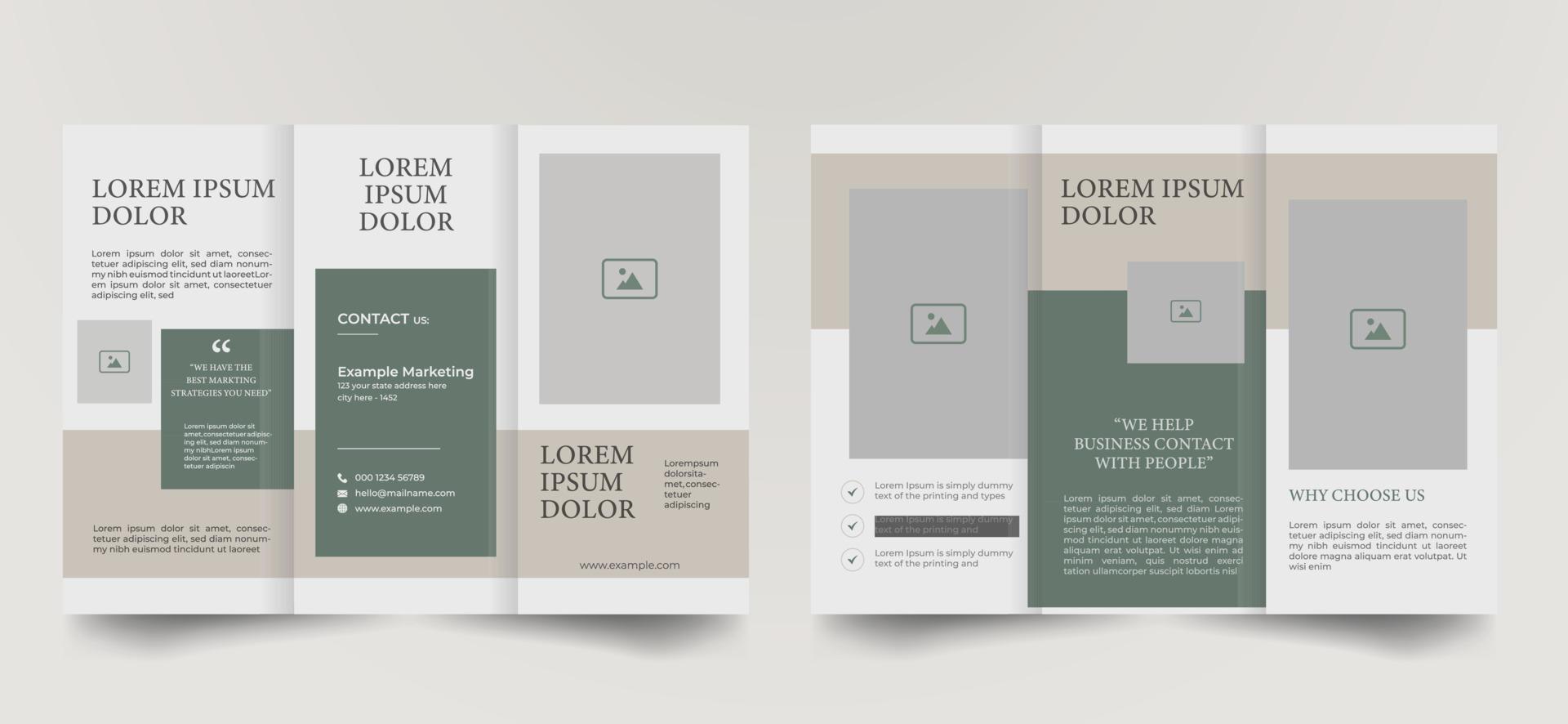 kreativ modern trifold företag broschyr mall vektor