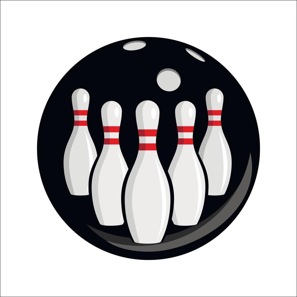 bowling team eller klubb emblem vektor