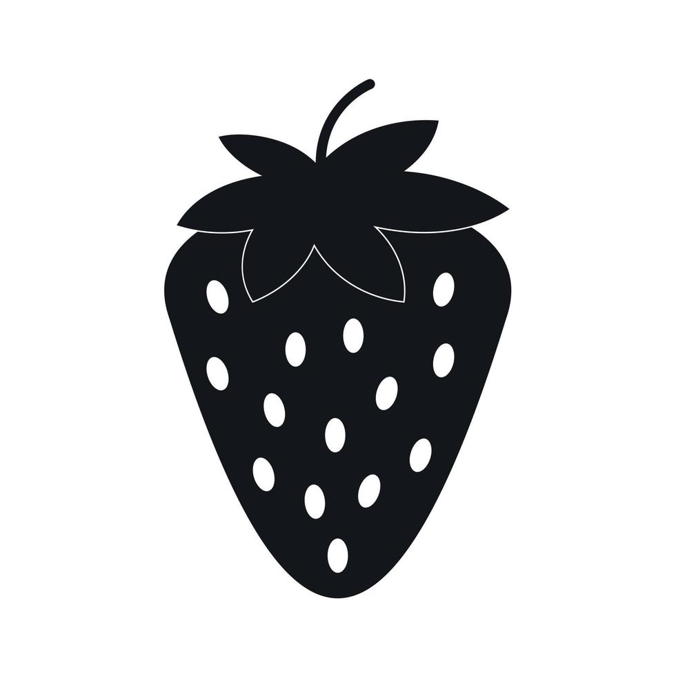 jordgubbe enkel ikon vektor