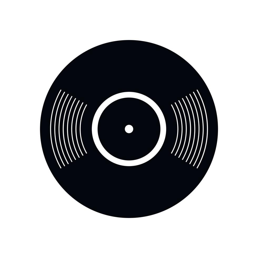 Retro-Vinyl-Schallplatten-Symbol vektor