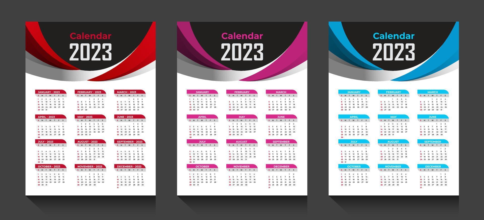 2023 kalender design vektor