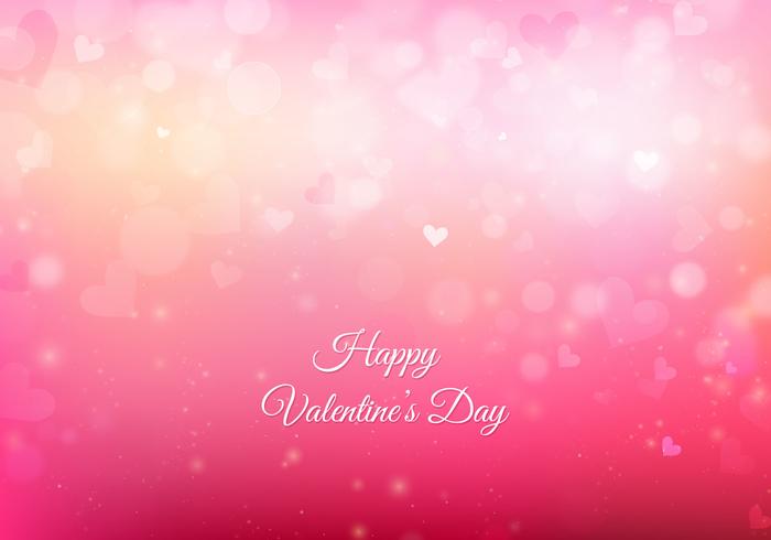 Free Vector Rosa San Valentin Hintergrund mit Licht und Herzen