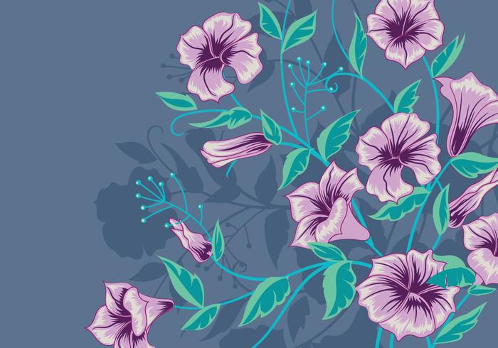 Vector Hintergrund mit lila Blumen