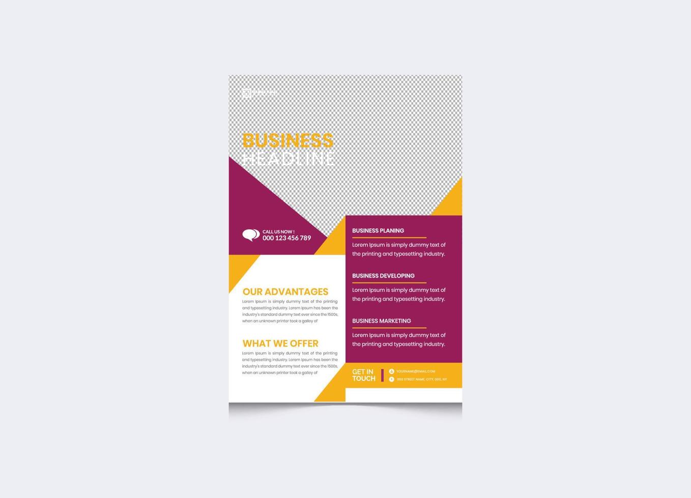 kreatives Business-Flyer-Template-Design im Vektor