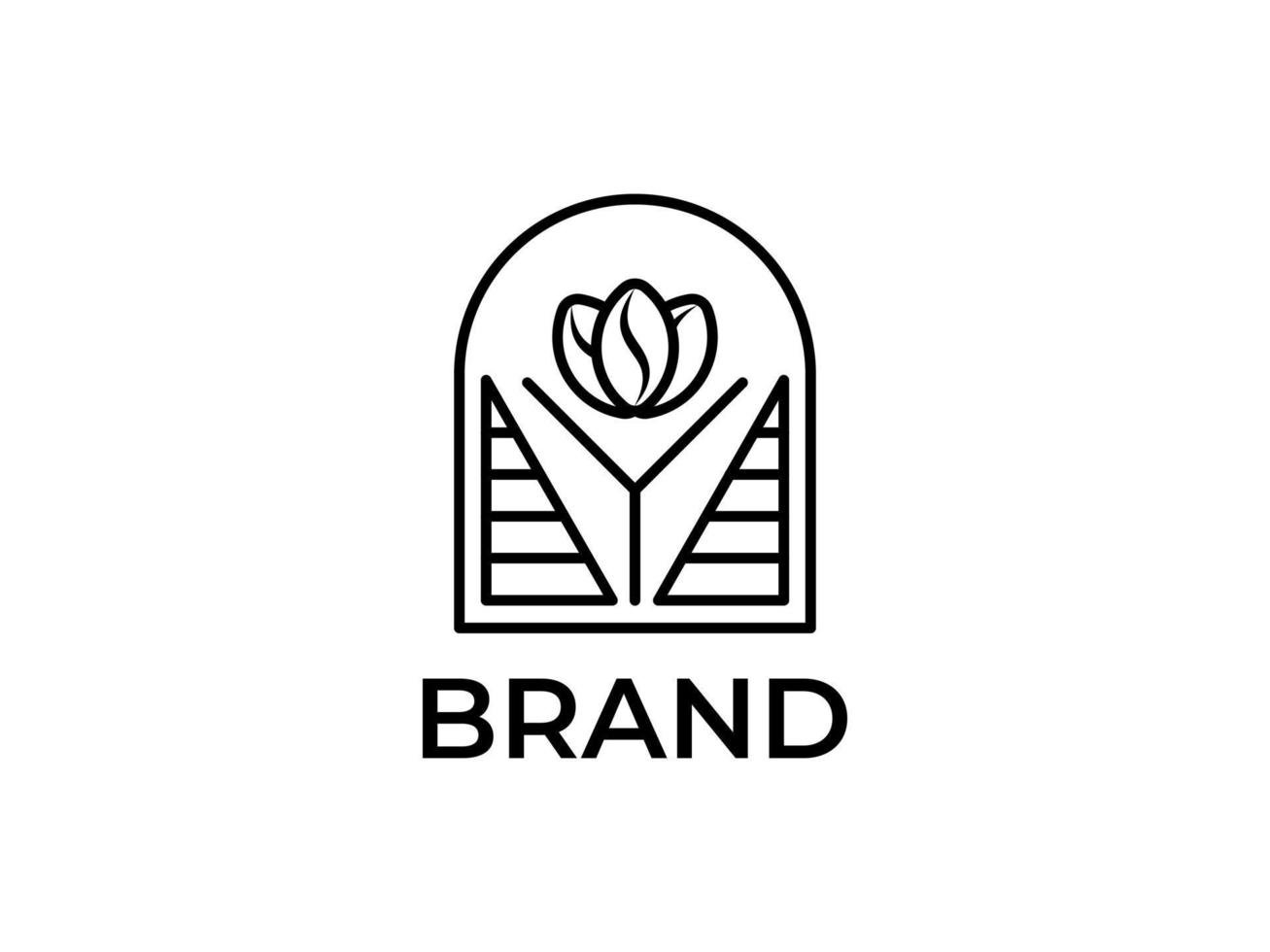 Kaffee-Grafikdesign mit ikonischen Emblemen, geeignet für Café-Restaurant-Logos oder als Design-Referenz vektor