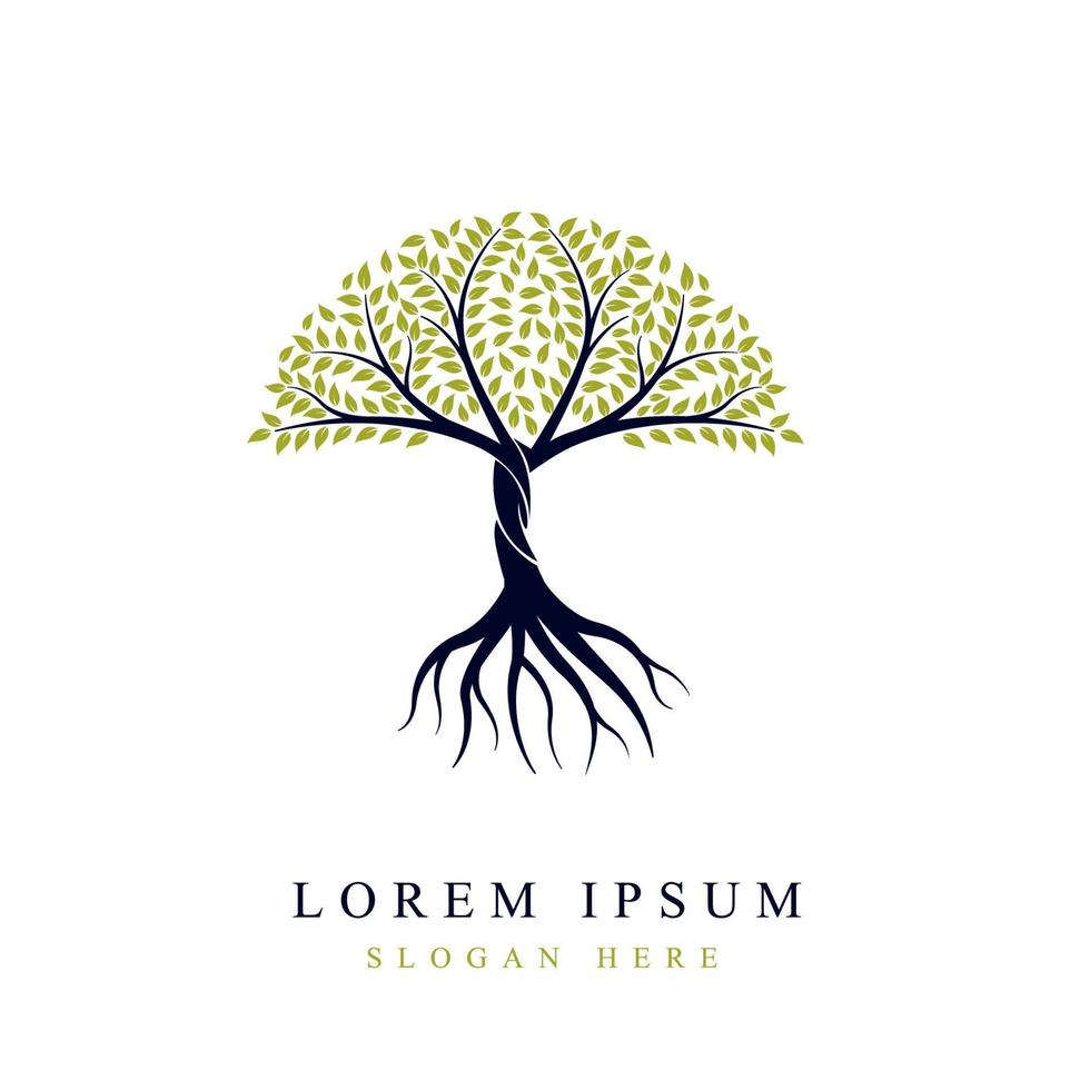 lebendiges Baum-Logo-Design, Baum-Vektor. Baum des Lebens-Logo-Design-Inspiration vektor