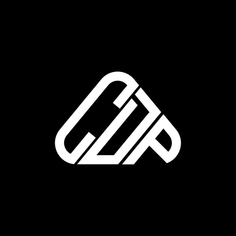 CDP-Brief-Logo kreatives Design mit Vektorgrafik, CDP-einfaches und modernes Logo in runder Dreiecksform. vektor