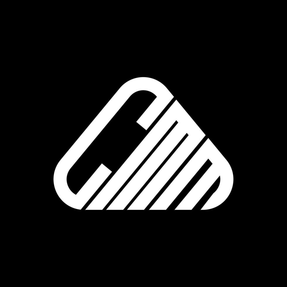 CMM Letter Logo kreatives Design mit Vektorgrafik, CMM einfaches und modernes Logo in runder Dreiecksform. vektor